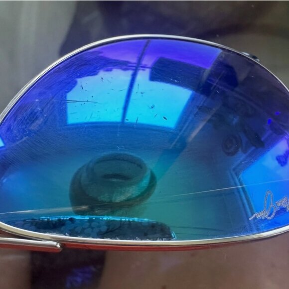 AUTHENTIC MAUI JIM CLIFF HOUSE Polarized Silver Blue Hawaii MJ247-17 59/15/120 - Picture 5 of 6